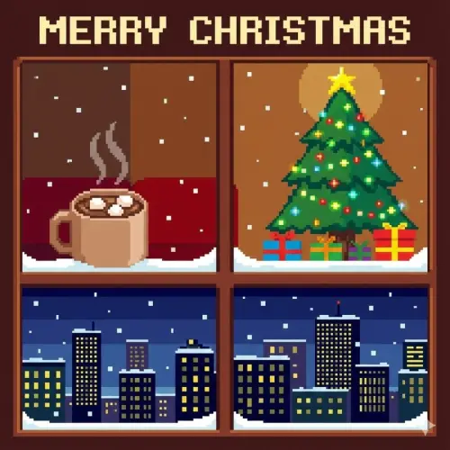 ▲2025聖誕節圖片下載，《NOWNEWS》祝讀者聖誕節平安快樂。（圖／AI生成）