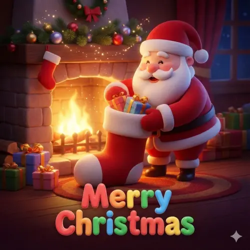 ▲2025聖誕節圖片下載，《NOWNEWS》祝讀者聖誕節平安快樂。（圖／AI生成）