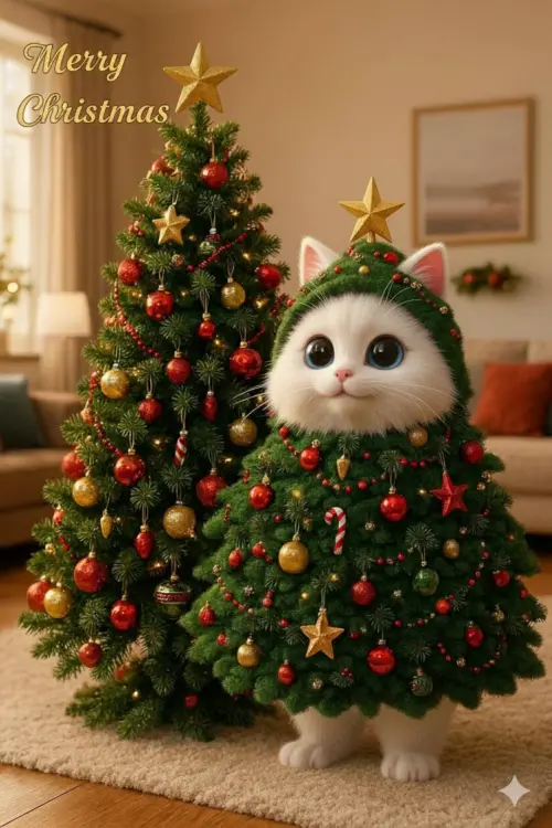 ▲2025聖誕節圖片下載，《NOWNEWS》祝讀者聖誕節平安快樂。（圖／AI生成）