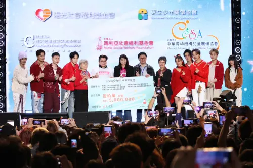 ▲用心音樂、Energy將把1月《ALL IN全面進擊》台北小巨蛋演唱會的部分演出酬勞投入公益，共同捐贈500萬元的愛心善款予5家長期投入弱勢兒少關懷的社福單位，包括陽光社會福利基金會、更生少年關懷協會、雅文兒童聽語文教基金會、瑪利亞社會福利基金會，以及中華育幼機構兒童關懷協會，全數投入早療服務、身心照護與教育培力。（圖／記者朱永強攝影）