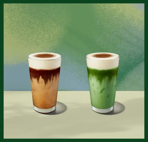 ▲左起：「維也納風香醇那堤」中杯170元、大杯185元、特大杯200元，「維也納風抹茶那堤」中杯170元、大杯185元、特大杯200元。（圖／星巴克starbucks.com.tw）