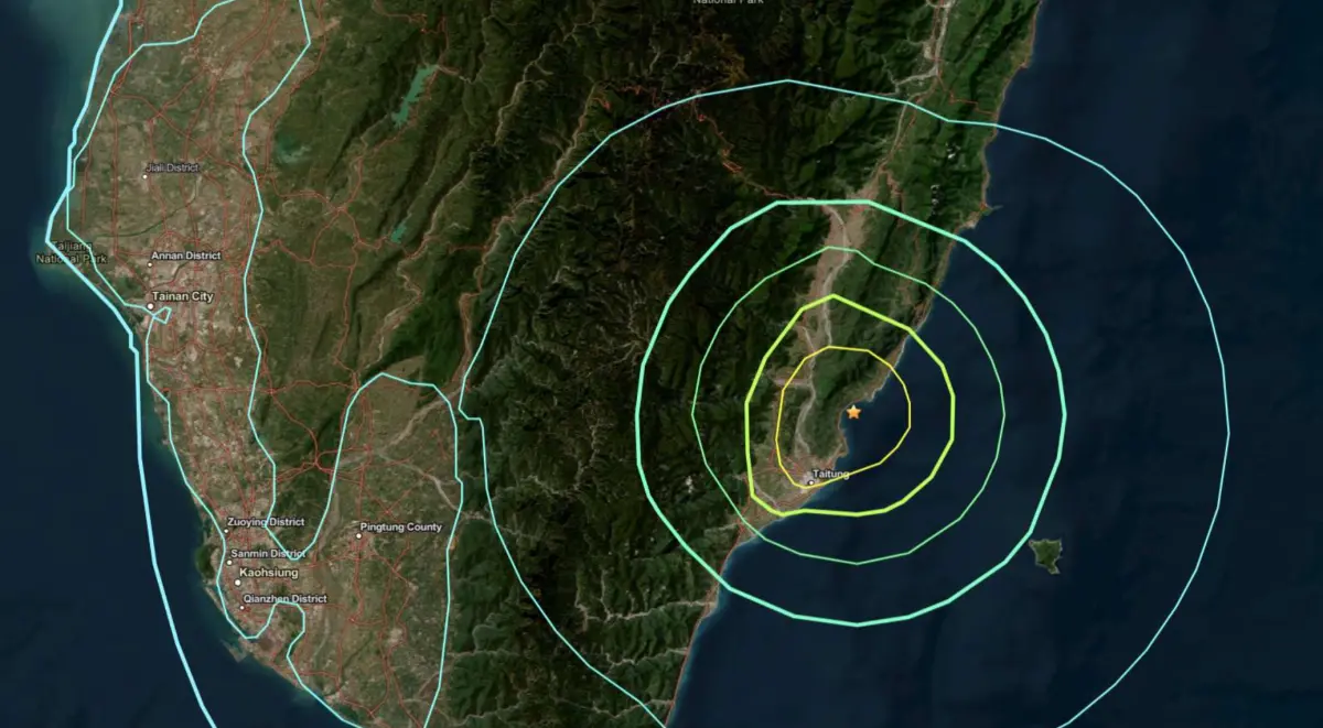 ▲昨（24）日平安夜傍晚，台東卑南發生芮氏規模6.1地震，主要作動的地底構造是「縱谷斷層系統」。（圖／郭鎧紋提供）