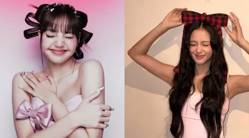 LISA、JISOO化身聖誕節粉紅女郎！綁蝴蝶結把自己當禮物送給粉絲
