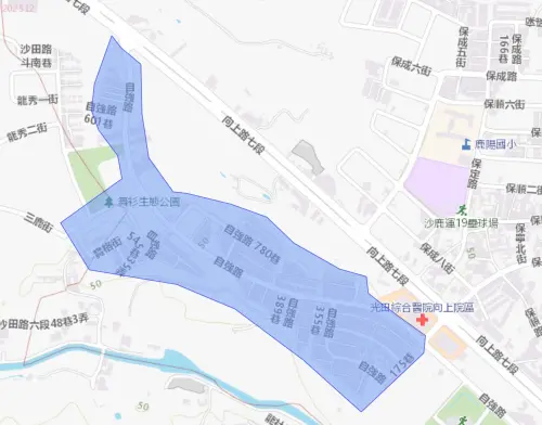 ▲台中市沙鹿區三鹿里、龍井區山腳里12月26日停水影響範圍。（圖／台灣自來水公司water.gov.tw/）