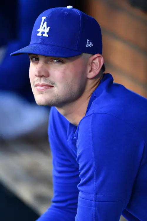 ▲在健康狀態下，萊恩被認為擁有道奇農場體系中最完整的球路組合。他的四縫線速球常態落在95–98英里，最快可達100英里。（圖／美聯社／達志影像）