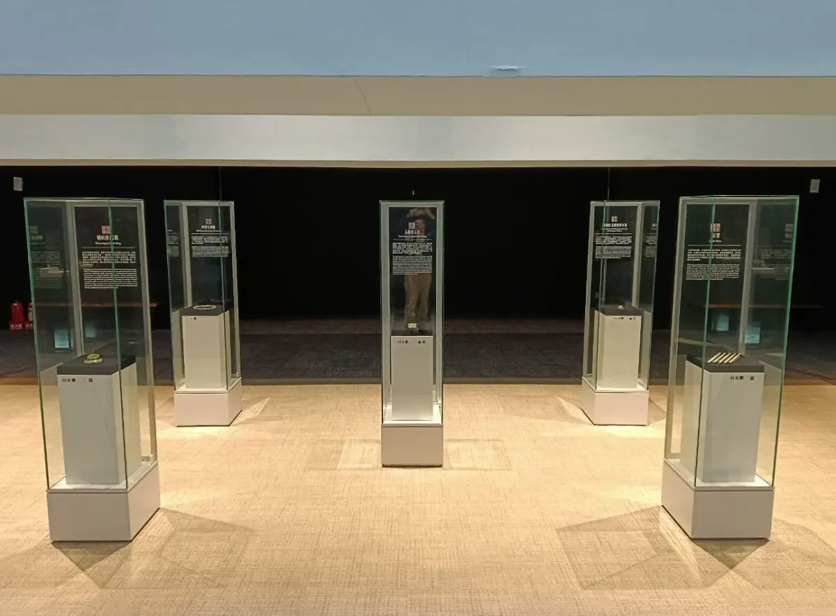 ▲國立臺灣史前文化博物館臺灣史前史廳展示的五件國寶展品安然無恙。（圖／史前館）