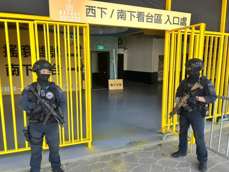    <p>▲警方加強各大型活動維安，昨天在五月天演唱會現場進行演練。（圖／台中市警局提供，2025.12.26）</p>  