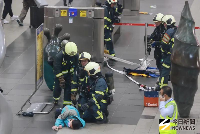    ▲北捷市府站無差別危安事件實兵演練。（圖／記者葉政勳攝，2025.12.26）  