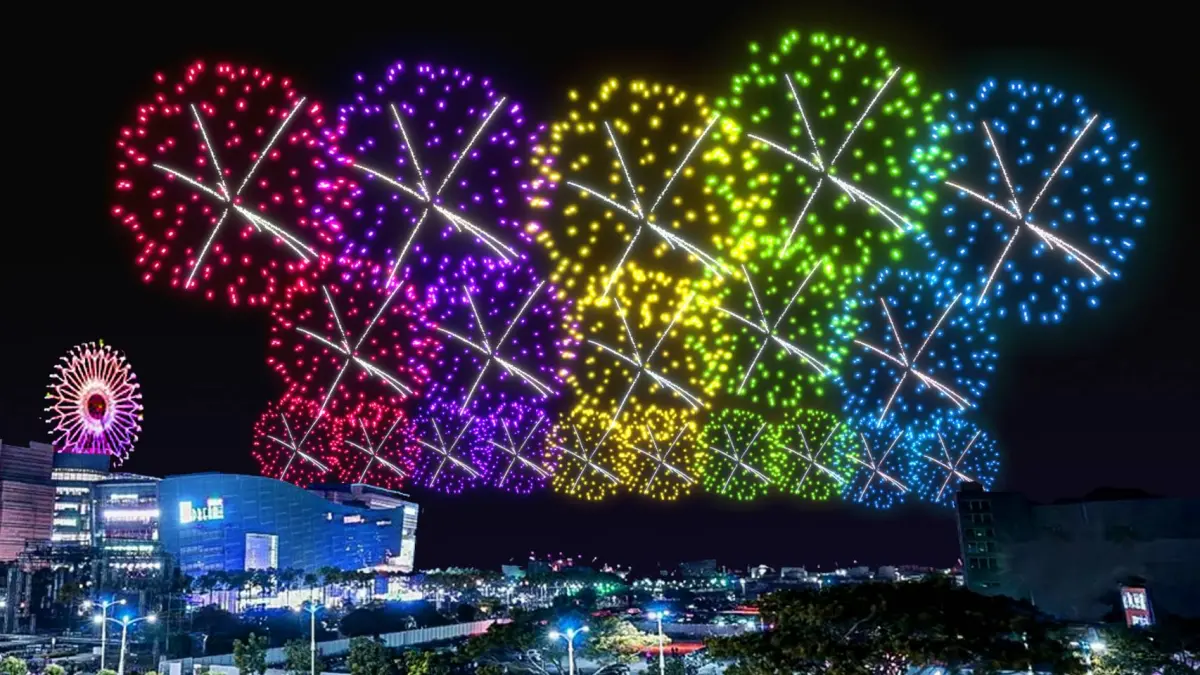 ▲五彩色系煙火，呼應高雄應援風景，再現魅力瞬間。（圖／高雄市政府提供）