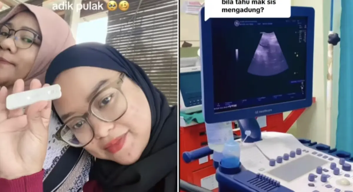 ▲大馬一名51歲母親再度懷孕，女兒在社群平台分享驗孕過程，引發大量網友關注與討論。（圖／翻攝自TikTok）