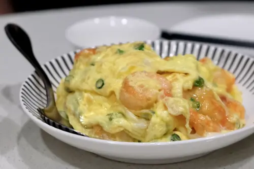 ▲「滑蛋蝦仁」被許多永筵小館的老顧客封為「不能不點的招牌菜」。（圖／記者葉盛耀攝）