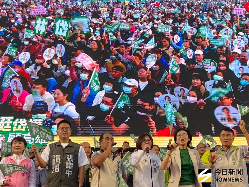 ▲高雄市長初選參選人林岱樺今天於鳳山舉辦三山造勢最終場，現場人數直破8萬人，展現林岱樺不可擋的勝選實力。(圖／記者郭凱杰攝,2025.12.27)