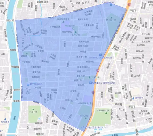 ▲台中市12月29日停水影響範圍。（圖／台灣自來水公司water.gov.tw/）