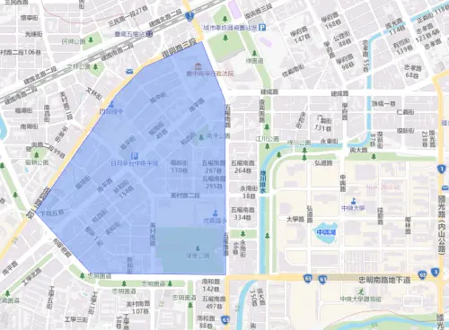 ▲台中市12月29日停水影響範圍。（圖／台灣自來水公司water.gov.tw/）