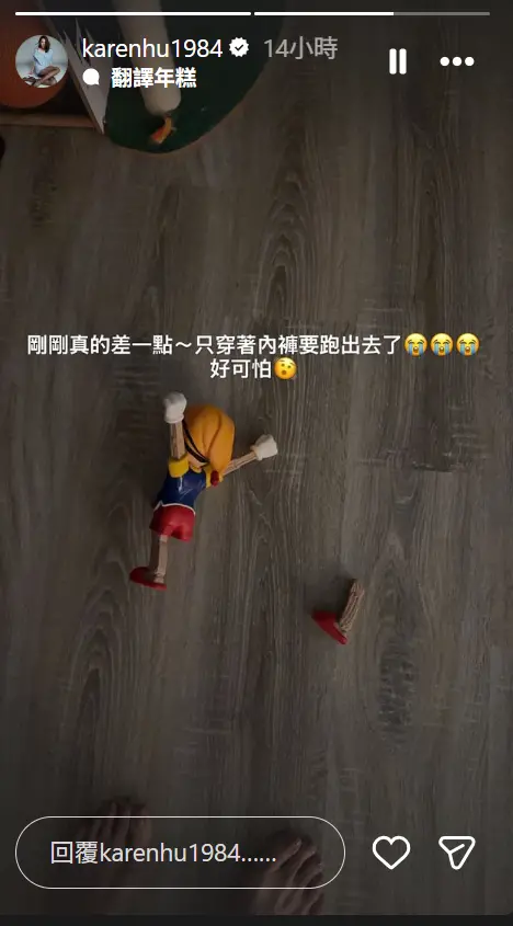 ▲小禎曝光地震後的家中慘況。（圖／小禎IG@karenhu1984）