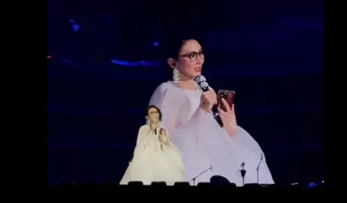 ▲戴佩妮（如圖）在成都演唱會上向觀眾宣布，因整體票房不佳，還沒開賣的北京和廣州場先取消，明（2026）年的杭州站會是《雙生火焰》巡迴演出在中國的最終場。（圖／翻攝自微博＠戴佩妮小宝藏）