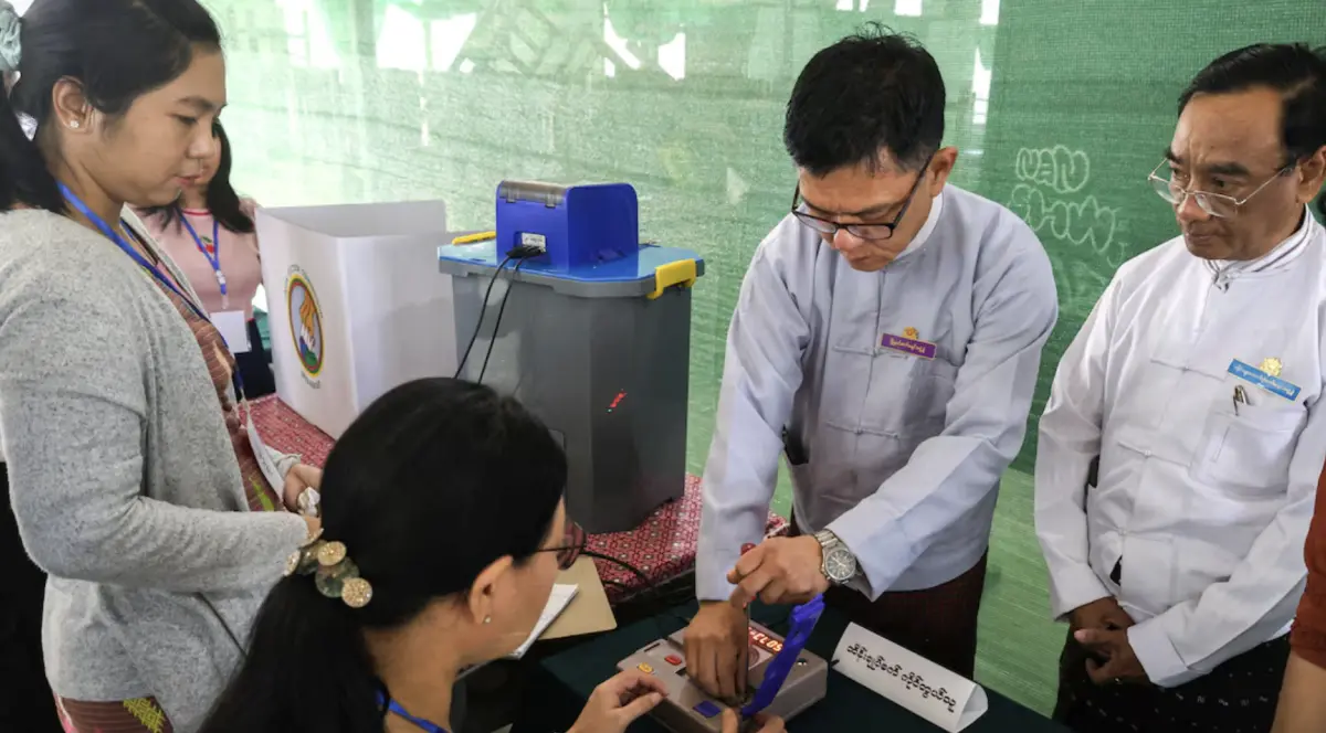 ▲緬甸12月28日舉行2021年軍事政變以來首次大選。（圖／路透社／達志影像）