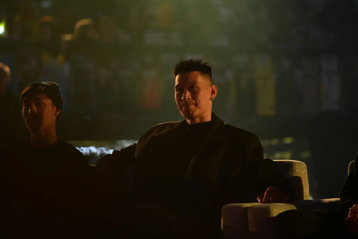 ▲新北國王於TPBL例行賽後，為他舉辦隆重的「7號」球衣退休儀式。「野獸」林志傑和中華隊主控陳盈駿都送上祝福。（圖／記者林柏年攝）