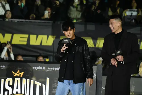 ▲新北國王今日為台裔球星林書豪舉辦盛大的球衣引退儀式，瘦子（E.SO）、吳建豪輪流登台，林書豪家人也全數到場，最終亞洲天王周杰倫也壓軸到場。（圖／記者黃建霖攝）