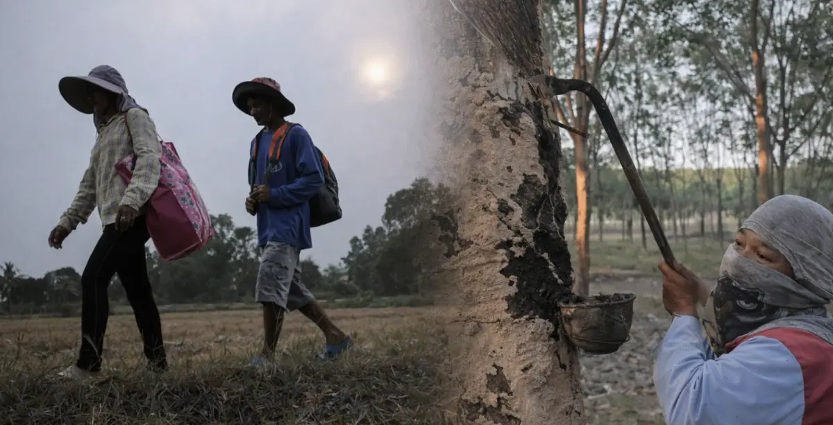 ▲泰國布里蘭府班克拉特區邊境村民在泰柬停火後陸續返家，重新投入農務與工作，但多數人對局勢仍保持高度警戒。（圖／翻攝自The Thaiger）