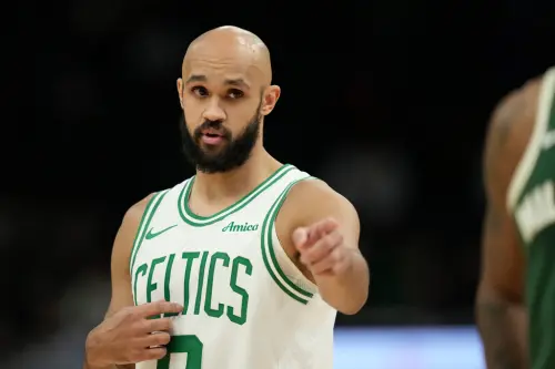 ▲ 懷特（Derrick White）破紀錄的單場7次阻攻，最終塞爾提克以129：119完成大逆轉，報了季初主場落敗的一箭之仇。（圖／美聯社／達志影像）