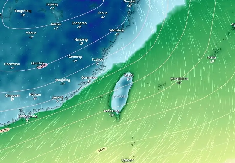 首波寒流要來了！跨年天氣濕冷　元旦後轉乾「台北低溫下探9度」
