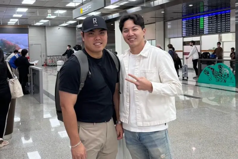 郭俊麟赴機場接「重量級嘉賓」！日本經典賽國手平良海馬來台敘舊