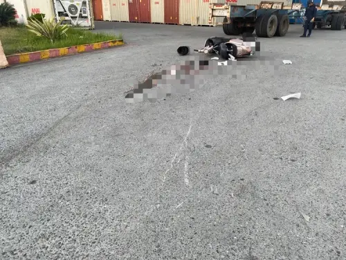 高雄港驚悚車禍！女騎士擦撞聯結車遭輾　「右腳掌分離」躺地哀嚎
