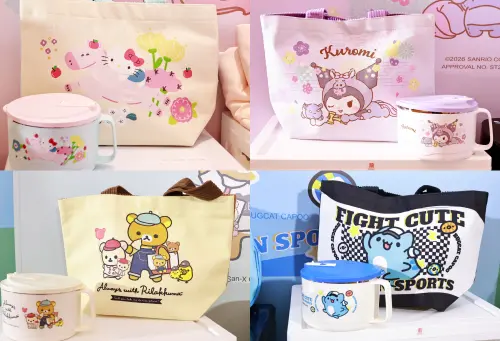 ▲7-11春節福袋，燈芯絨拼接托特包+304 不鏽鋼可瀝水泡麵碗+紅包袋。（圖／記者吳翊緁攝）