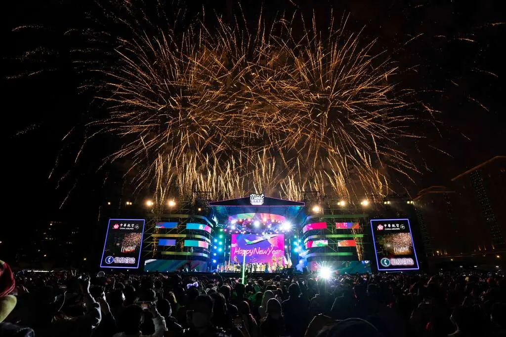 ▲桃園跨年晚會過去都在高鐵站前廣場舉辦，不過2026年移師樂天桃園棒球場舉辦，桃園跨年晚會卡司順序、直播轉播一次看。（示意圖／桃園市政府）
