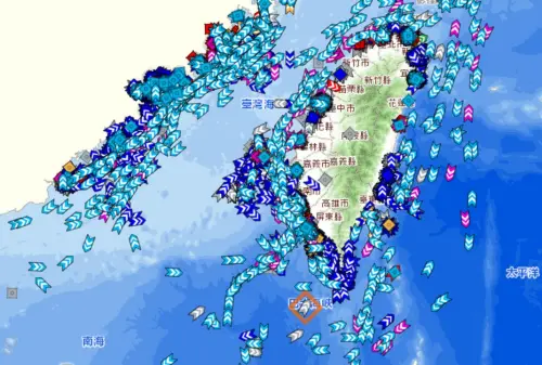 中國軍演海域現況如何？船舶動態一圖看　仍有船隻邊緣試探

