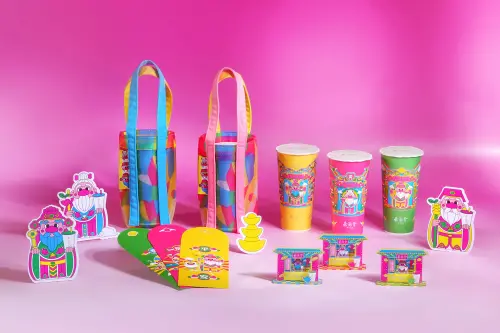 ▲茶湯會元旦「香柚系列」2杯110元！神明選物所周邊開賣。（圖／茶湯會tw.tp-tea.com）