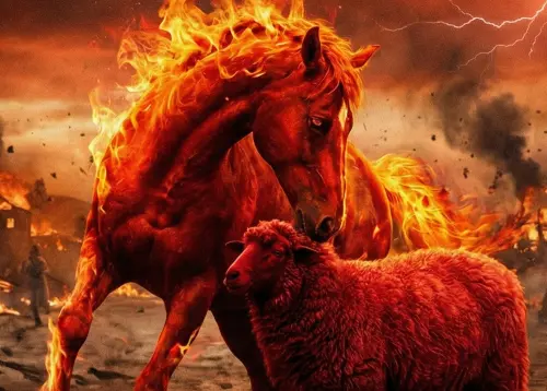 ▲「赤馬紅羊劫」指的是丙午年和丁未年這一組年份。民間認為天干「丙」和地支「午」同樣屬火，火元素疊加形成旺盛的雙火格局，雖代表能量旺盛，但也意味著氣場過燥，較易帶來衝突與變數。（圖／Gemini生成）