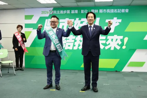 ▲民進黨徵召童子瑋。（圖／記者朱永強攝，2025.12.31）