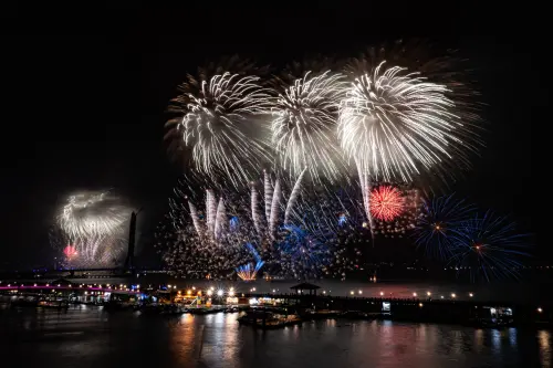 ▲「2026新北淡水跨年煙火」美照。（圖／新北水漾臉書）