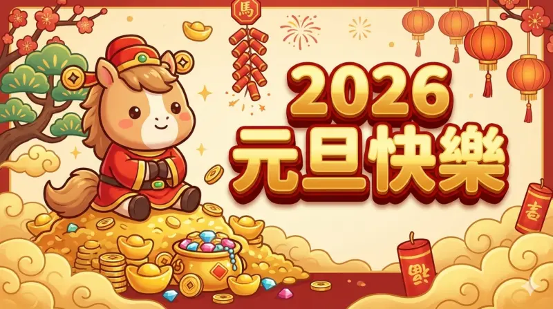 2026元旦快樂!元旦貼圖免費下載 30組新年快樂圖、祝福語一次看