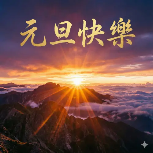 ▲2026元旦祝福圖下載，《NOWNEWS》祝讀者元旦快樂平安。（圖／AI生成）