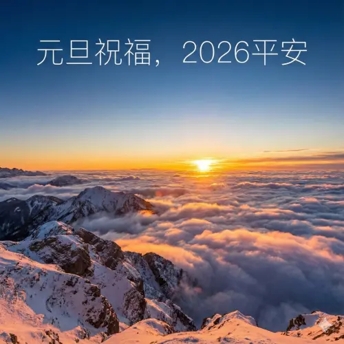 ▲2026元旦祝福圖下載，《NOWNEWS》祝讀者元旦快樂平安。（圖／AI生成）