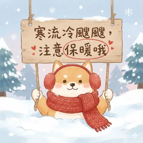 ▲2026寒流來襲，《NOWNEWS》寒流問候圖免費下載，關心讀者健康平安。（圖／AI生成）