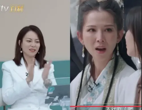 ▲蔡少芬（右）和英皇娛樂總裁霍汶希（左）聽到A-Lin的歌聲都相當震撼。（圖／翻攝自YouTube 乘風2025）