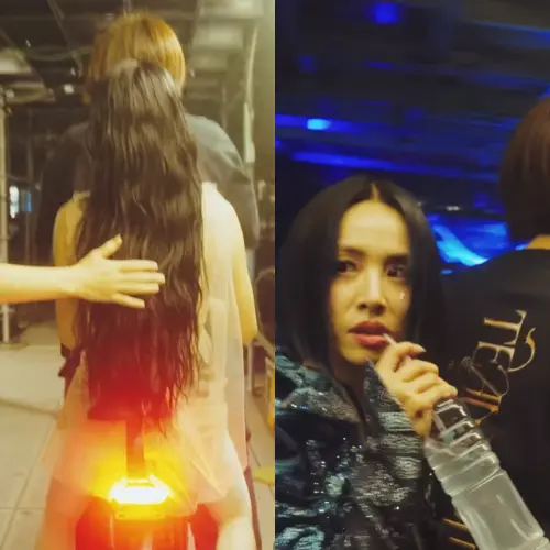 ▲蔡依林搭工作人員騎程的電動車穿梭全場。（圖／JOLIN蔡依林IG＠jolin_cai）