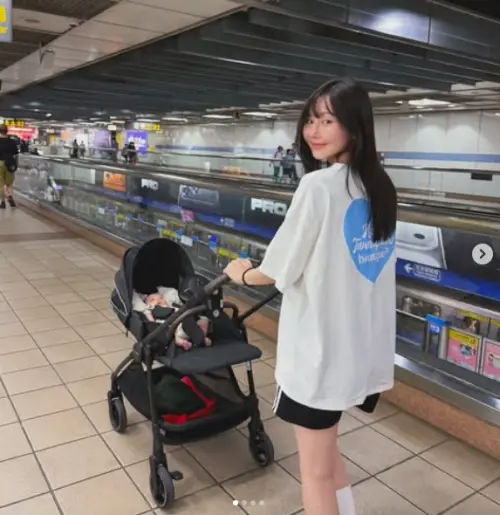 ▲朱朱去年升格人妻、人母，不時透過社群分享育兒生活。（圖／朱朱IG @piglet_lu）