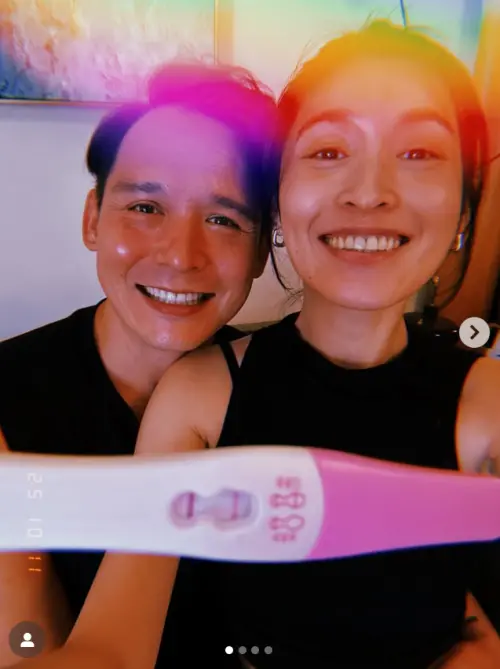 ▲倪安東再婚3年多又要當爸　驚喜宣布管罄懷孕喜訊（圖／管罄IG@kris_kuan）