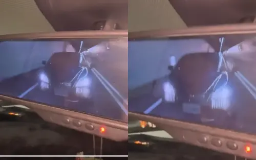 ▲原PO表示，自己都開到時速97了，還是一直被後方車輛緊貼。（圖／翻攝自臉書粉專「爆料公社」）