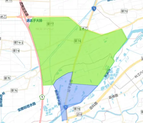 ▲雲林縣斗南鎮、斗南市1月5日停水、降壓影響範圍。（圖／台灣自來水公司water.gov.tw/）