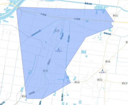 ▲雲林縣水林鄉1月5日停水影響範圍。（圖／台灣自來水公司water.gov.tw/）