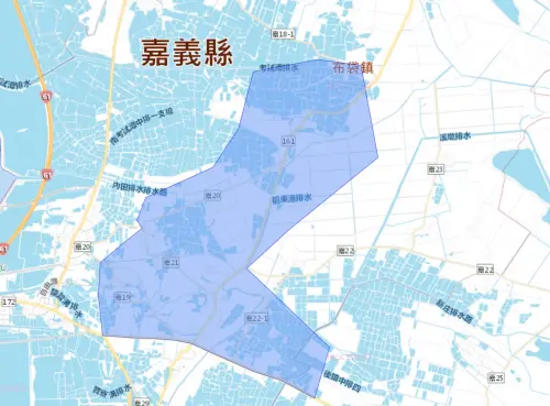 ▲嘉義縣1月5日停水影響範圍。（圖／台灣自來水公司water.gov.tw/）