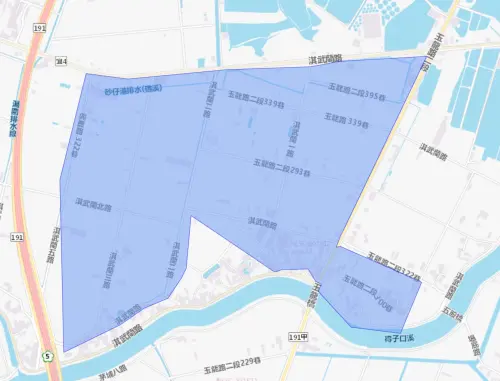 ▲宜蘭縣礁溪鄉1月5日停水影響範圍。（圖／台灣自來水公司water.gov.tw/）