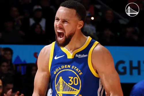 ▲金州勇士今（4）日對上猶他爵士隊，雖然球隊一度在上半場打完落後，但靠著當家球星柯瑞第三節單節狂砍20分，幫助球隊一舉逆轉比數。（圖／取自金州勇士X）