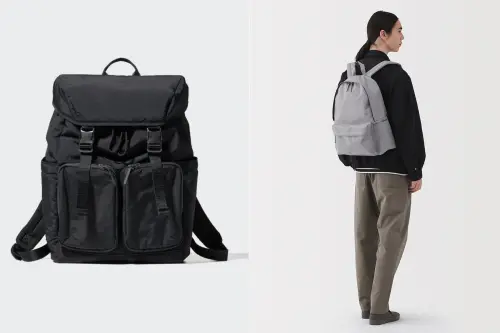 ▲UNIQLO機能後背包雖然並未在台灣開賣，但有另一款「多口袋後背包」（左圖）同樣備受好評；此外，無印良品「可減輕肩膀負擔撥水加工後背包」（右圖）也受到日媒推薦。（圖／台灣UNIQLO官網、無印良品官網）